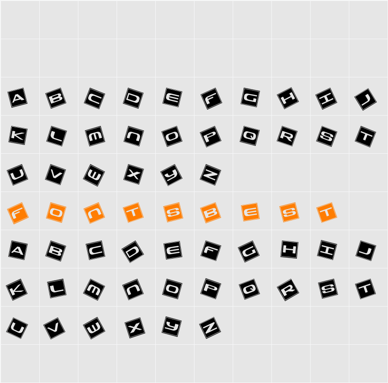 Trash Boxes Character Map