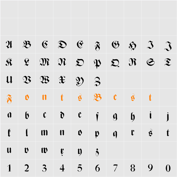 ZenFrax Character Map