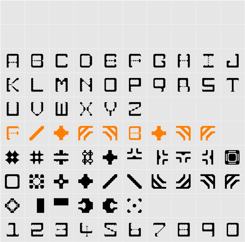 Builder3 Character Map