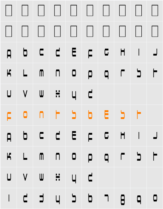Horsepower Character Map