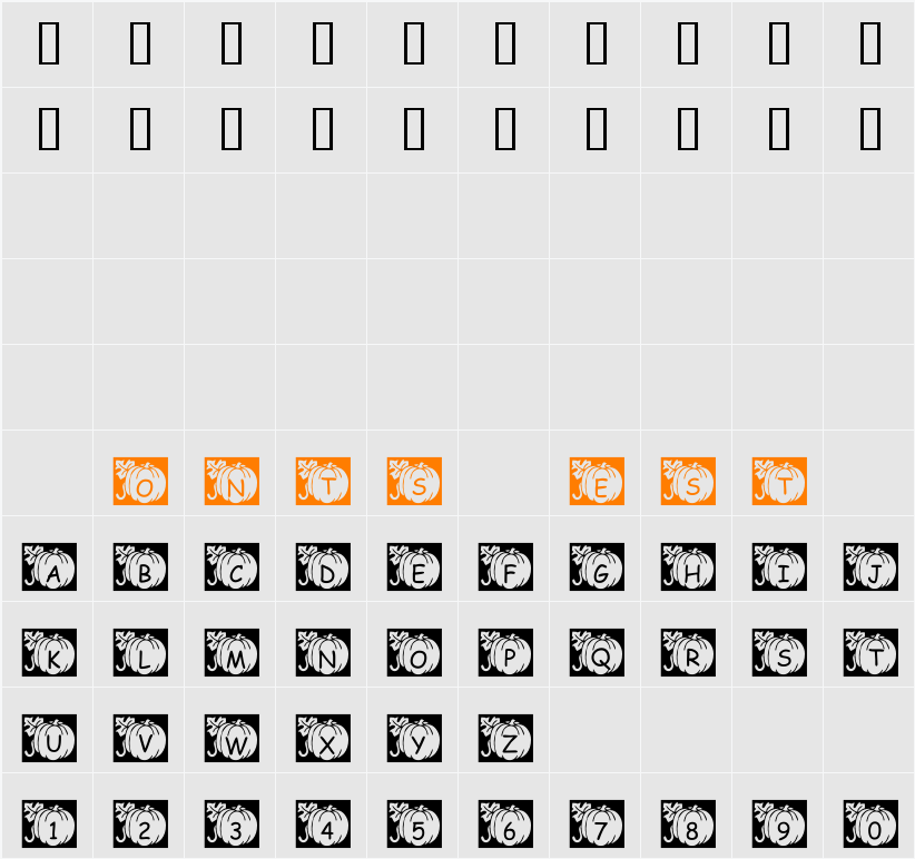 pf_pumpkin2 Character Map