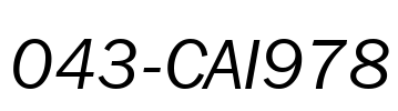 043-CAI978 Font Image