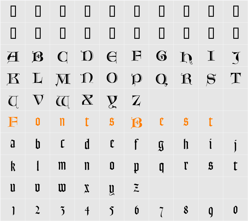 Tzimizce Cyr Character Map