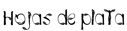 Hojas de plata Font Image