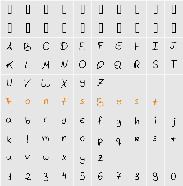 MLDRussis Character Map