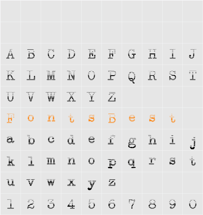 NeoBulletin Gradient Character Map