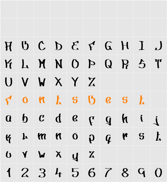type 2 Character Map