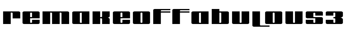 remakeoffabulous3 Font Image