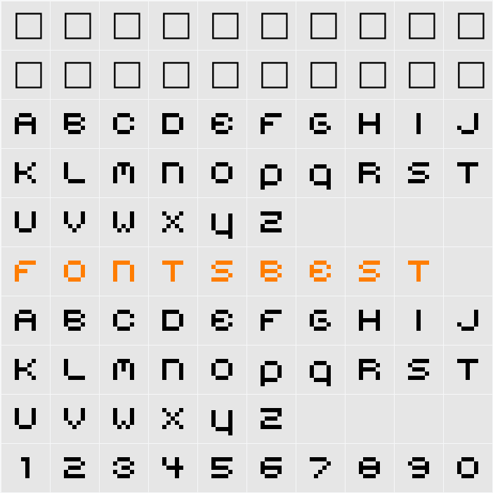 fontline6_2 Character Map