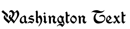 Washington Text Font Image