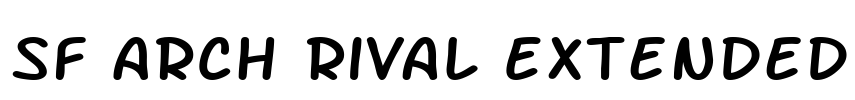 SF Arch Rival Extended Font Image