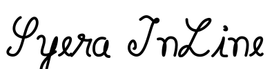 Syera InLine Font Image