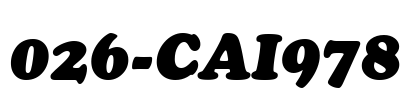 026-CAI978 Font Image