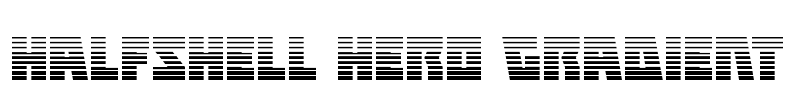 Halfshell Hero Gradient Font Image