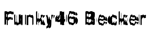 Funky46 Becker Font Image