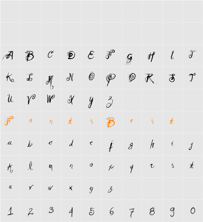Vtks Relaxing Blaze Character Map