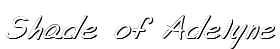 Shade of Adelyne Font Image