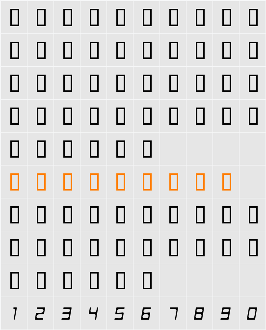 Shimshon Round Light Oblique Character Map