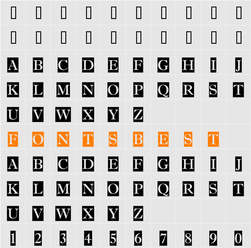 a_AntiqueTitulTradyCm Character Map