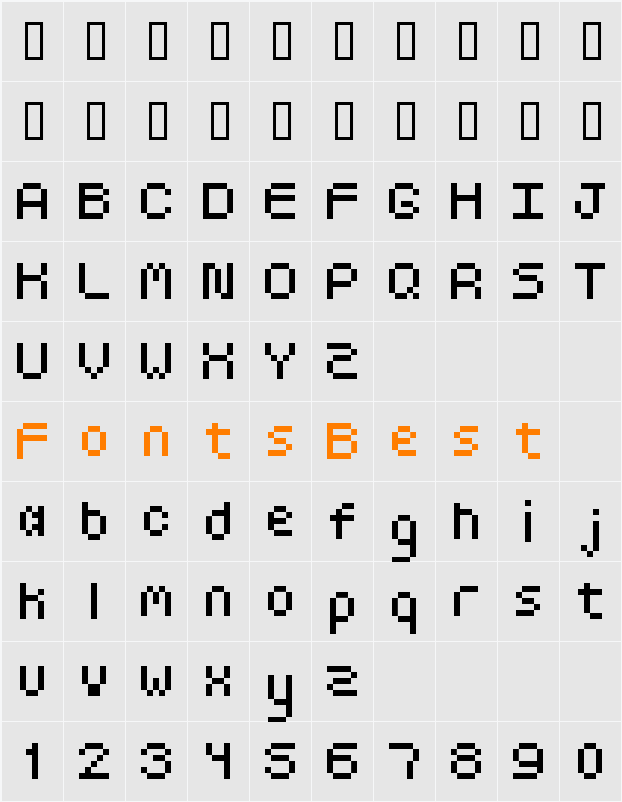 GoldyRound Character Map