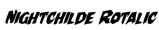 Nightchilde Rotalic Font Image