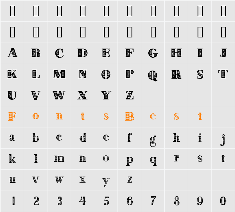 Decorative Character Map