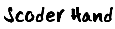 Scoder Hand Font Image