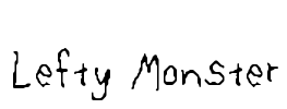 Lefty Monster Font Image