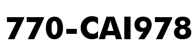 770-CAI978 Font Image