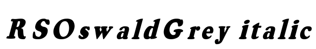 RSOswaldGrey italic Font Image