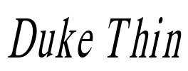 Duke Thin Font Image