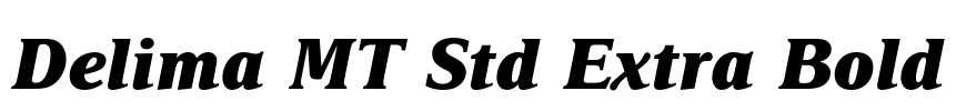 Delima MT Std Extra Bold Font Image