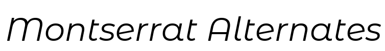 Montserrat Alternates Font Image