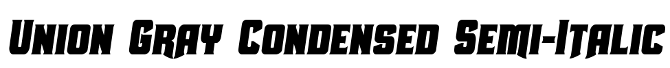 Union Gray Condensed Semi-Italic