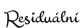 Residuální Font Image