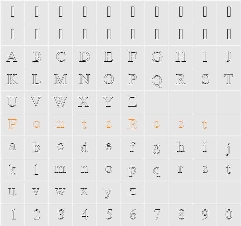 NimbusRomDRegOu1 Character Map