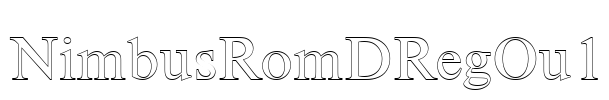 NimbusRomDRegOu1 Font Image