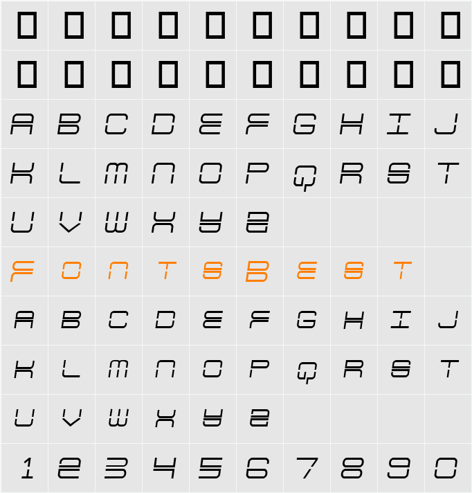 Escapade Character Map