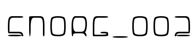 SNORG_002 Font Image