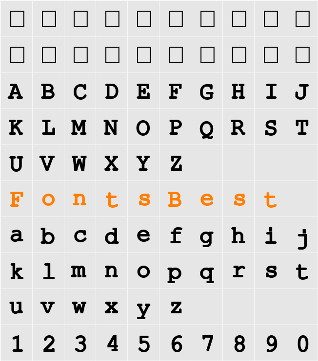 ER Kurier Mac Character Map