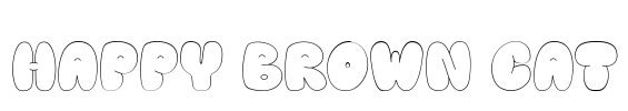 Happy brown cat Font Image
