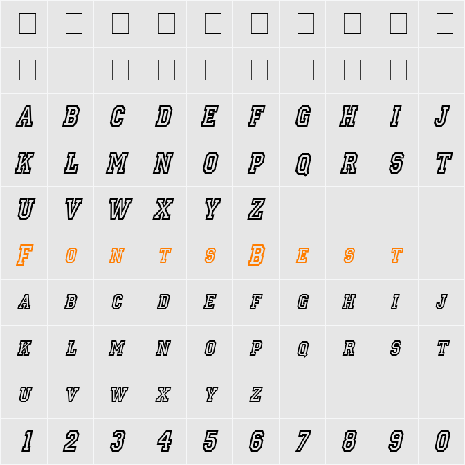 Princeton Condensed Character Map