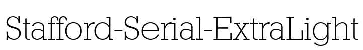 Stafford-Serial-ExtraLight Font Image