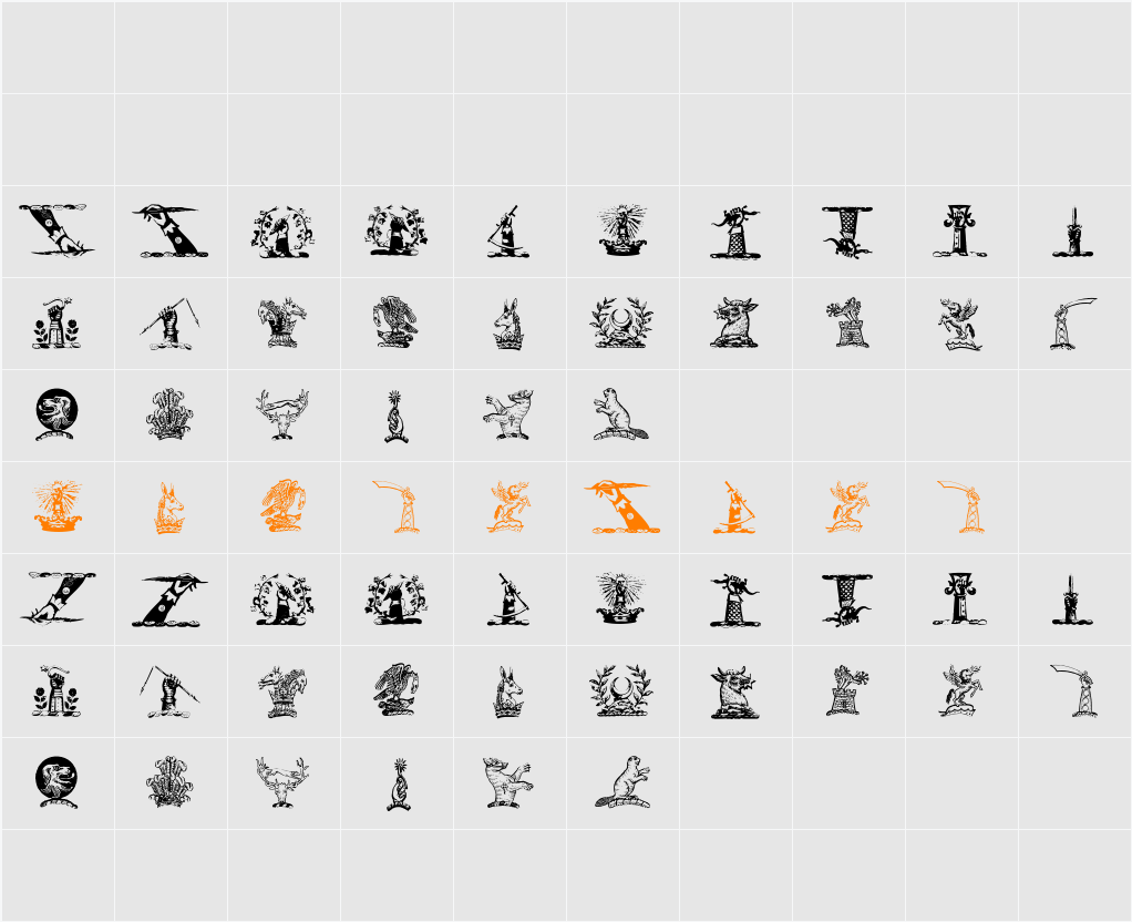 HelmbuschCrestSymbols Character Map