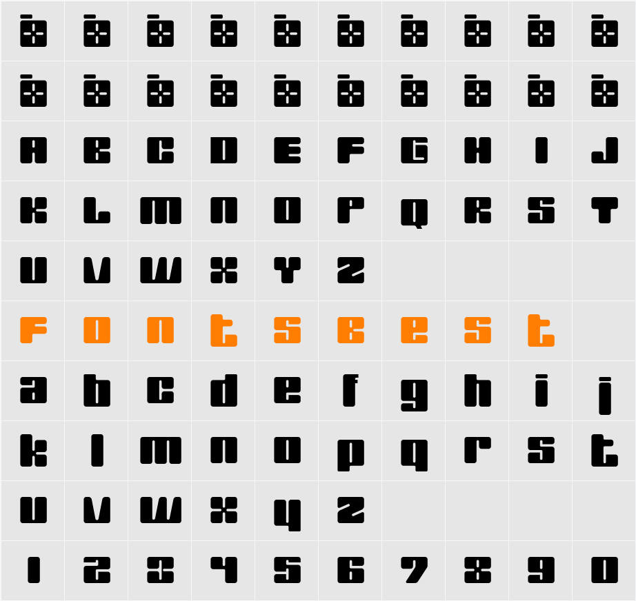 SquareWise Character Map