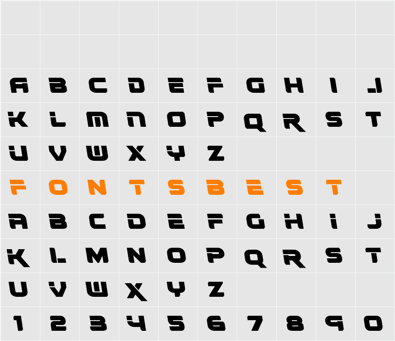 Renegado Leftalic Character Map