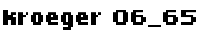 kroeger 06_65 Font Image