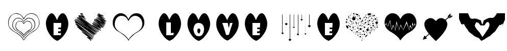 Sexy Love Hearts Font Image