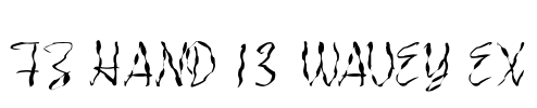FZ HAND 13 WAVEY EX Font Image