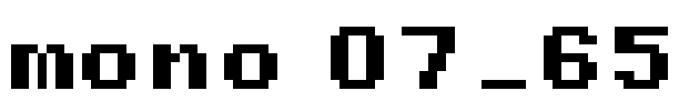 mono 07_65 Font Image